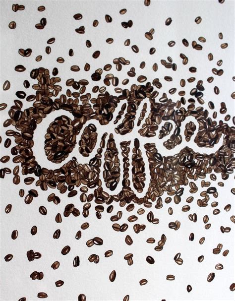 Coffee Beans Kitchen Art Print / Typographic Drink - Etsy in 2023 | Pen and watercolor, Original ...