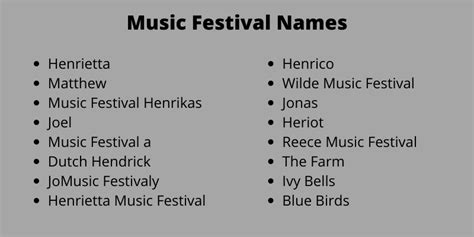 502 Catchy Music Festival Names Ideas and Suggestions