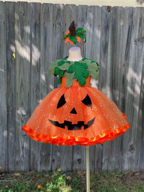 Pumpkin Costume, Fall Pageant Outfit, Halloween Costume, Pumpkin Dress ...