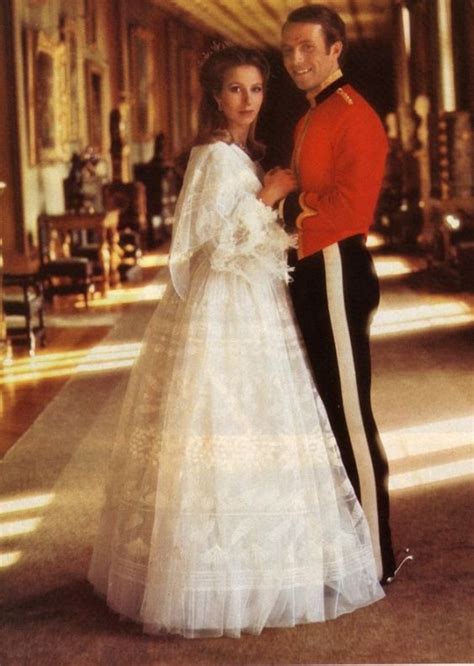 HRH Princess Anne and her husband, Captain Mark Phillips, on their wedding day, November 14 ...