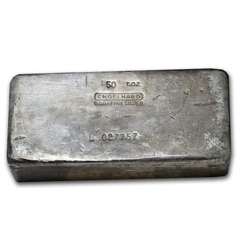 Buy 50 oz Silver Bar - Engelhard | APMEX