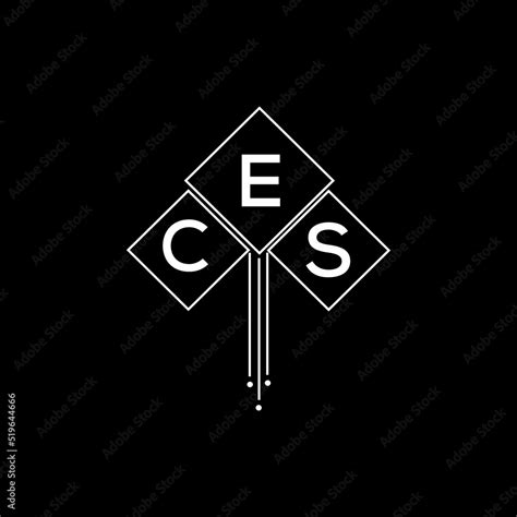 CES letter logo design with white background in illustrator, CES vector logo modern alphabet ...