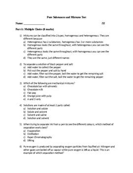 Results for pure substances and mixtures | TPT