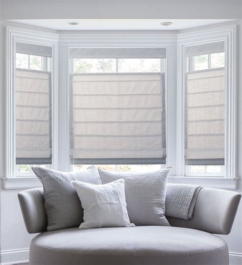 Blinds.com Premium Roman Shades | Blinds.com | Window treatments living room, Living room ...