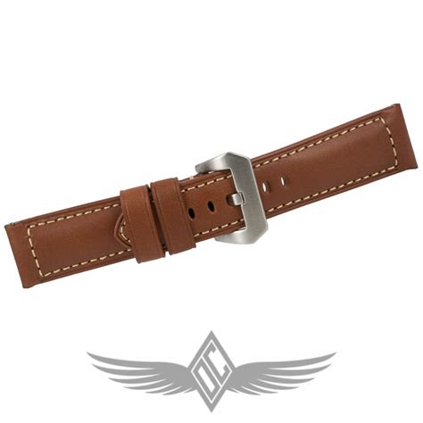 Panerai Style Tan Calf Leather 24mm X 22mm Replacement Watch Strap for Luminor Watches | OC ...