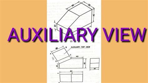 Auxiliary view in engineering drawing - YouTube