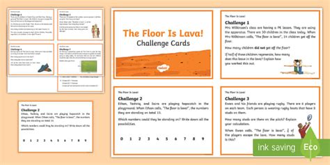 The Floor Is Lava Maths Challenge Cards (Teacher-Made)
