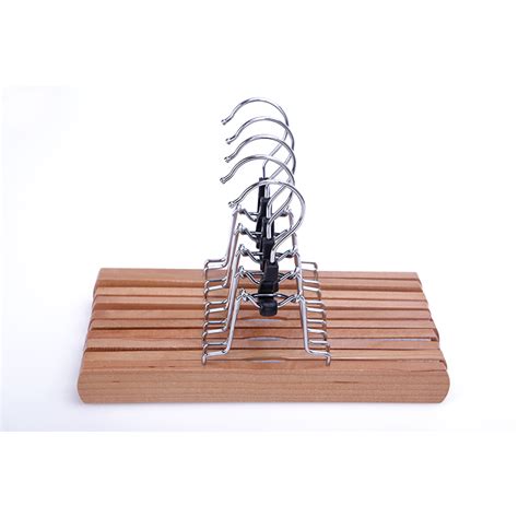 Premium Natural Wooden Trouser Clamp & Skirt Hanger – Display And Wholesale Hangers Expert