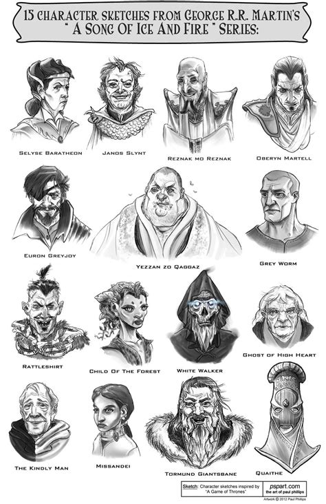 15 Characters from A Song of Ice and Fire Series by PaulPhillips on DeviantArt | A song of ice ...