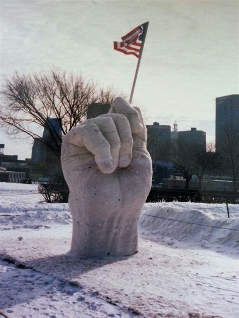 Saint Paul winter carnival snow sculpture, in front if capitol building. St. Paul, Minnesota ...