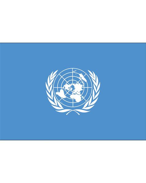 Lightweight United Nations flag 3ft. x 5ft. for Outdoor Use.