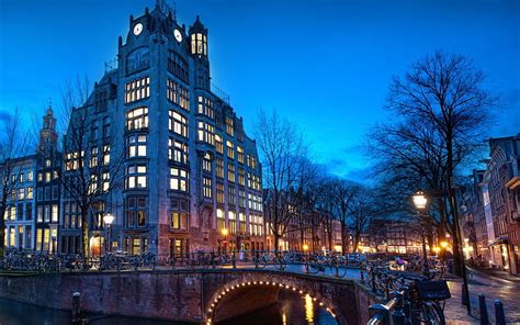 HD wallpaper: canal, reflection, waterway, amsterdam, netherlands ...