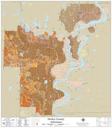 Desha County Arkansas 2023 Soils Wall Map | Mapping Solutions