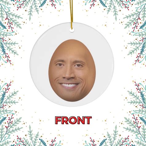 Dwayne Johnson the Rock Egg Meme Ornament Funny Christmas - Etsy