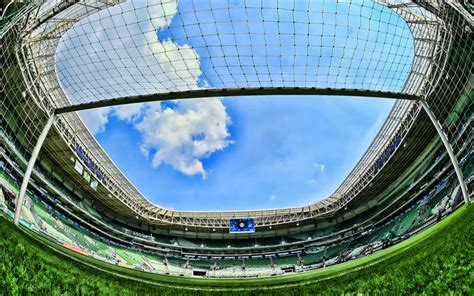 Download wallpapers Allianz Parque, football goal, Palmeiras Stadium, panorama, Sao Paulo ...