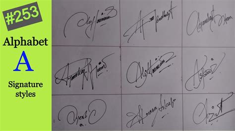 A signature style | How to make signature for alphabet A | Alphabet A signature design easy ...