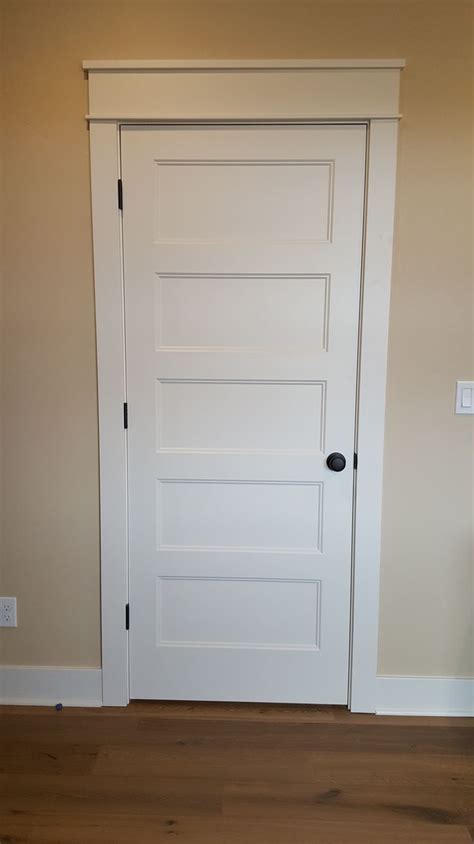 Conmore 5 panel door with Shaker Trim | Interior door trim, Interior door styles, Cabinet doors