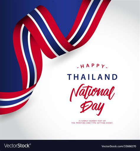 Happy thailand national day template design Vector Image