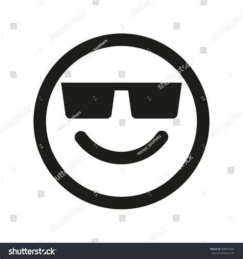 Smiley Sunglasses Emoji Vector Icon: vector de stock (libre de regalías ...