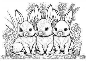 Coloring Pages Of Cute Bunnies