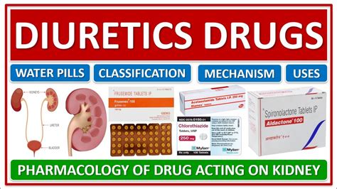 DIURETICS DRUGS, WATER PILLS, CLASSIFICATION, MECHANISM, USE ...