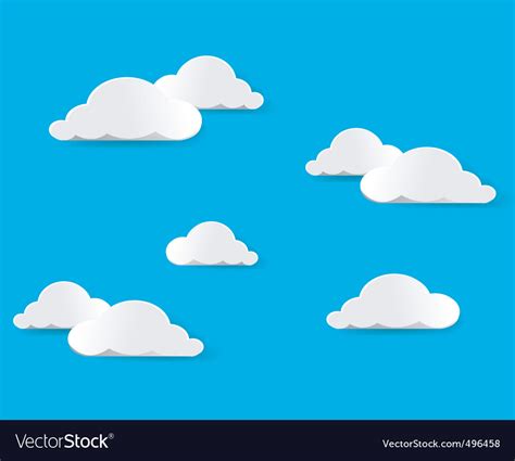 White clouds vector Royalty Free Vector Image - VectorStock