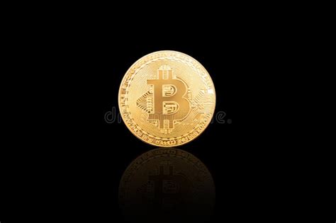 Bitcoin Physical Gold Coin Isolated on White Stock Photo - Image of ...