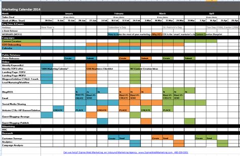 Marketing Calendar Template: How To Create And Use - Free Sample, Example & Format Templates ...