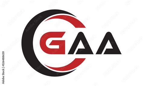 GAA three letter swoosh logo design vector template | monogram logo ...