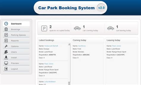 Car Park Booking System | Parking Reservation System | PHPJabbers