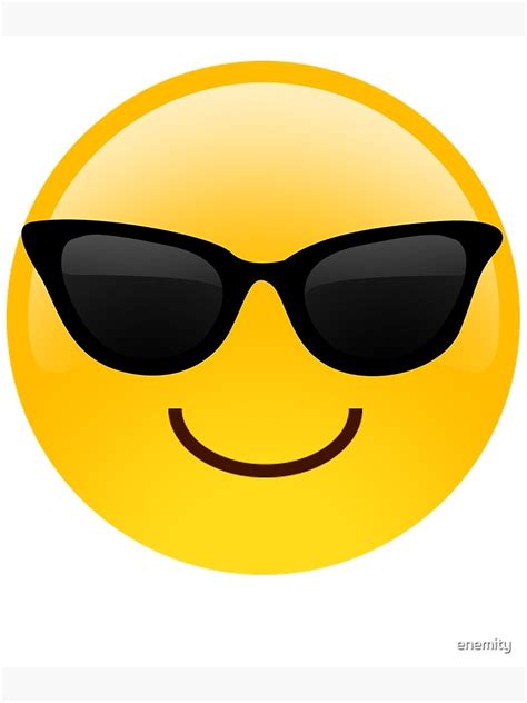 "Cool Guy Emoji " Poster for Sale by enemity | Redbubble