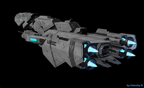 Halo 5 UNSC Frigate Triton: Test Render #2 by calamitySi on DeviantArt