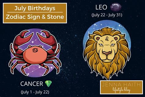 July Birthdays: Zodiac Sign and Stone - Jenna Haith Lifestyle