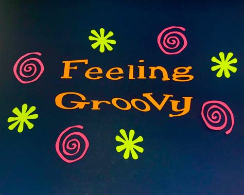 Feeling Groovy Font Alphabet Die Cut Letters Bulletin Board | Etsy