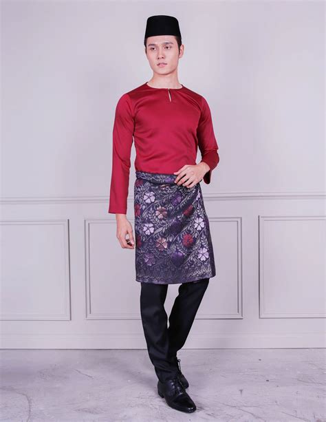 BAJU MELAYU JOHOR (MAROON) - ShopperBoard