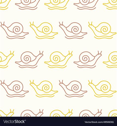 Snail with mucus seamless background Royalty Free Vector