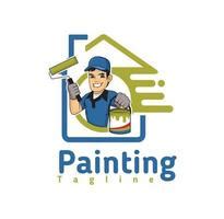 Painting company logo design illustration vector eps format , suitable ...