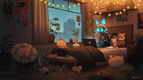 HD wallpaper: LoFi, digital, Anthro | Wallpaper Flare | 1366x768 wallpaper hd, Descargar fondos ...