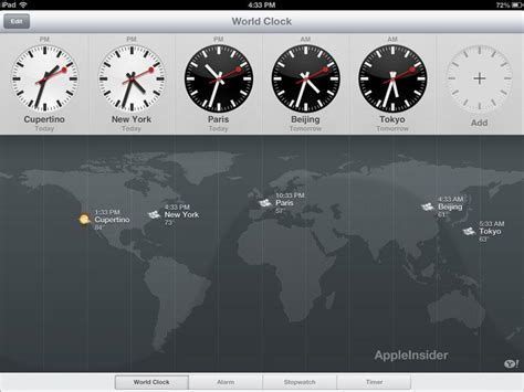 First look: Apple's Clock app comes to iPad with iOS 6 | AppleInsider