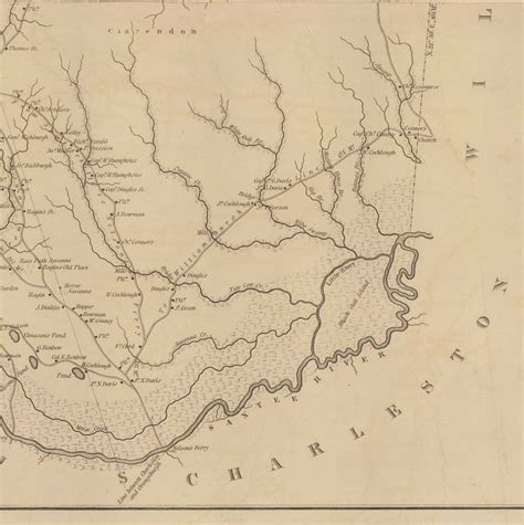 Sumter District South Carolina 1825 Old County Wall Map - Etsy