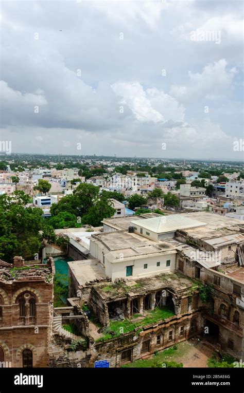 View of Bhuj City from Prag Mahal, Bhuj, Kutch, Gujarat, India Stock ...