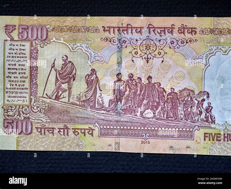 19 Mar 2019 Mahatma Gandhi on 500/-rupee Note Demonetized bank note studio shot Mumbai ...