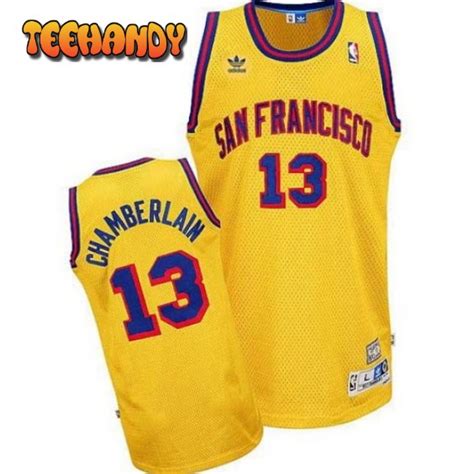 Golden State Warriors Wilt Chamberlain Yellow Throwback Jersey