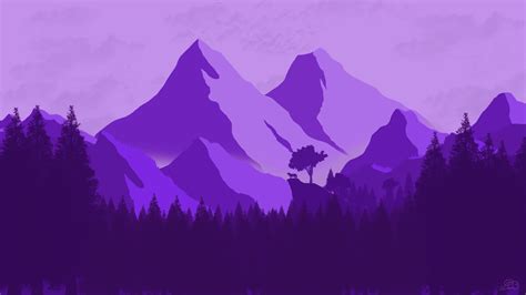 Purple mountains, me, digital, 2020 : r/Art