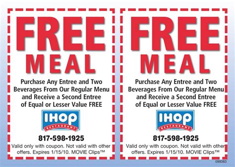 Ihop coupon, Coupons for free items, Ihop