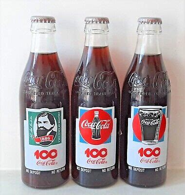 COCA COLA BOTTLE 1986 UK COCA COLA 100TH CONTENNIAL ANNIVERSARY BOTTLE ...