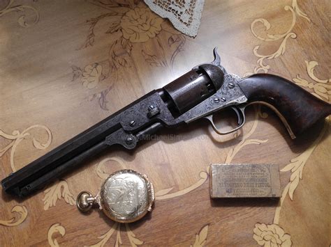 COLT 1851 NAVY REVOLVER, ENGRAVED, INSCRIBED