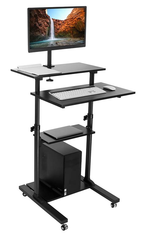 Mount-It! Mobile Stand Up Desk | Computer Rolling Presentation Cart ...