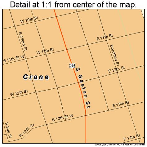 Crane Texas Street Map 4817516