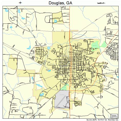 Douglas Georgia Street Map 1323872